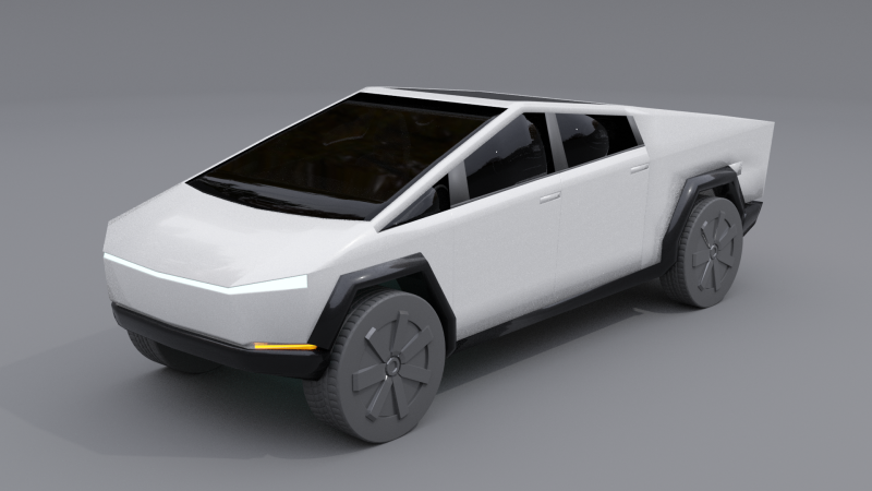 Tesla Cybertruck 3D Модель .c4d .max .obj .3ds .fbx .stl .blend 