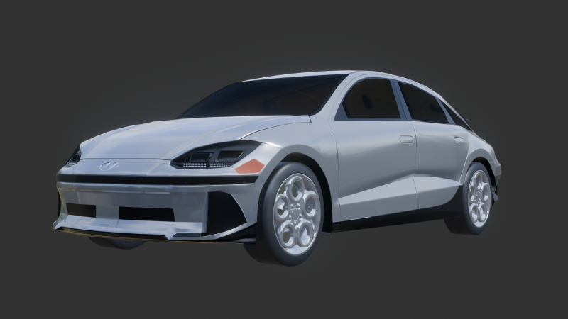 Hyundai Ioniq 6 3D Модель .c4d .max .obj .3ds .fbx .stl .blend 