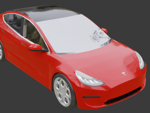 Tesla Model 3 3D-Modell
