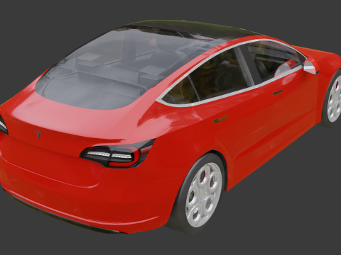 Tesla Model 3 3D-Modell