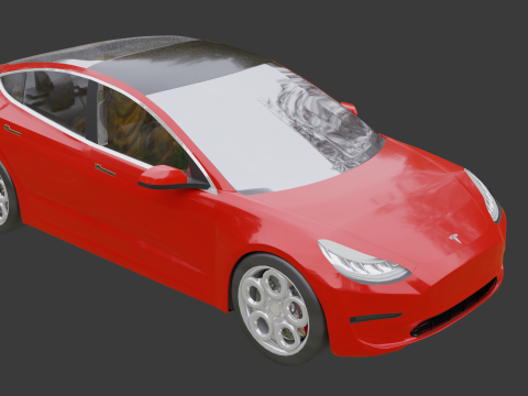 Tesla Model 3 3D-Modell