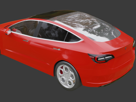 Tesla Model 3 3D-Modell