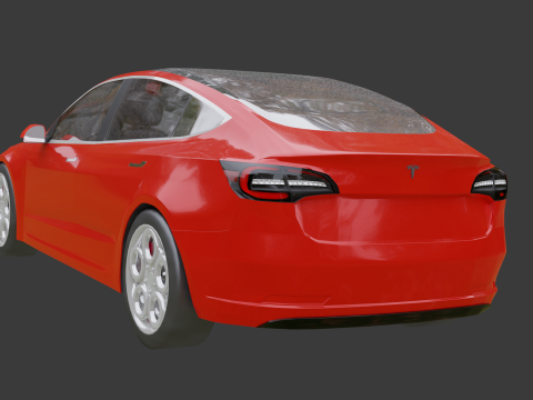 Tesla Model 3 3D-Modell