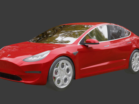 Tesla Model 3 3D-Modell