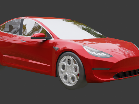 Tesla Model 3 3D-Modell
