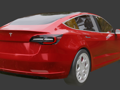 Tesla Model 3 3D-Modell