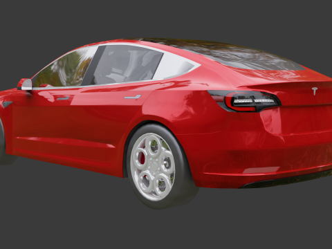 Tesla Model 3 3D-Modell