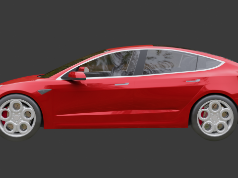 Tesla Model 3 3D-Modell