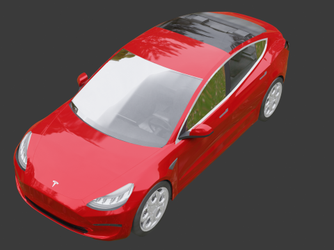 Tesla Model 3 3D-Modell