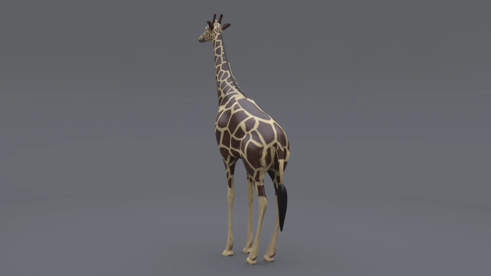 Giraffe 3D Model .c4d .max .obj .3ds .fbx .stl .blend 