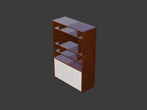 Bookshelf with tv Modelo 3D
