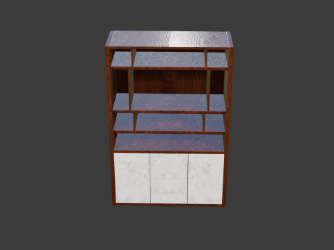 Bookshelf with tv Modèle 3D