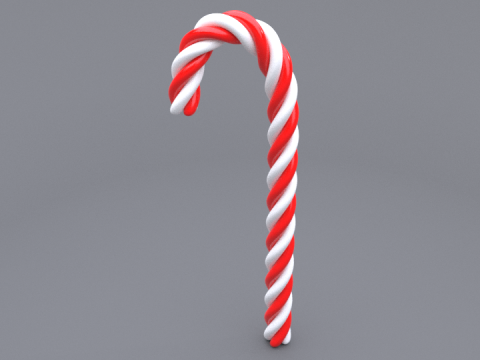 Candy cane 3D Model