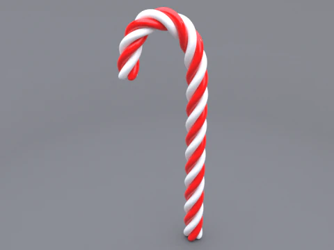 Candy cane 3D Model