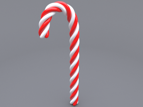 Candy cane 3D Model