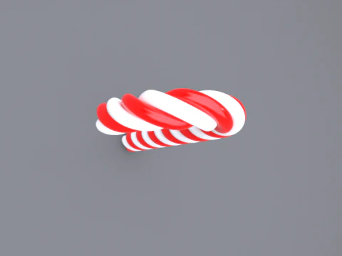 Candy cane 3D Model