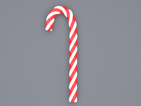 Candy cane 3D Model