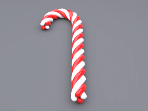 Candy cane 3D Model