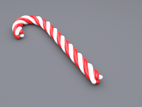 Candy cane 3D Model