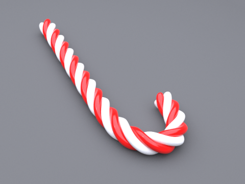 Candy cane 3D Model