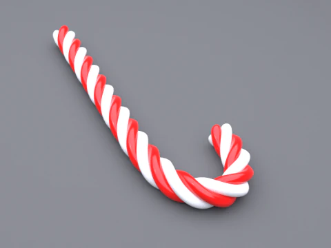 Candy cane 3D Model