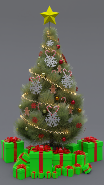 Christmas tree Modelo 3D .c4d .max .obj .3ds .fbx .stl .blend 