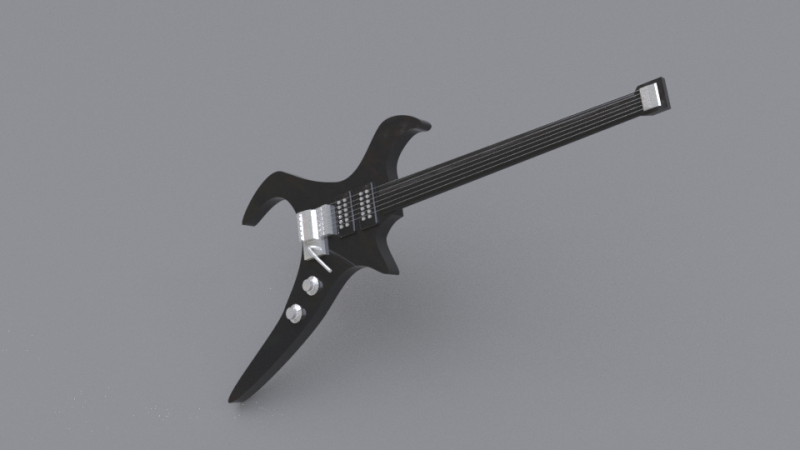 Electric Guitar Modello 3D .c4d .max .obj .3ds .fbx .stl .blend 