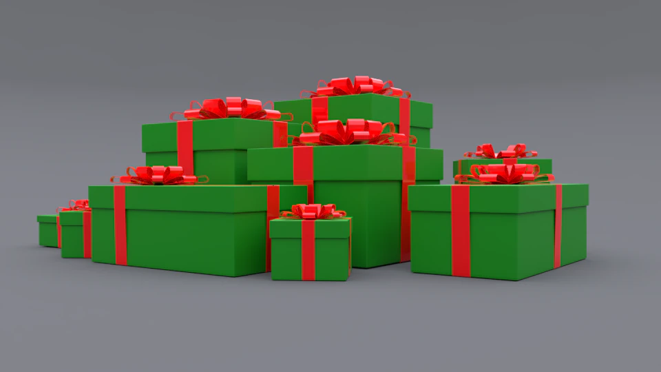 Gift box 3D Model .c4d .max .obj .3ds .fbx .stl .blend 