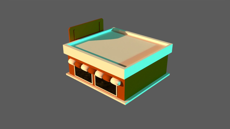 Isometric cafe Modelo 3D .c4d .max .obj .3ds .fbx .stl .blend 