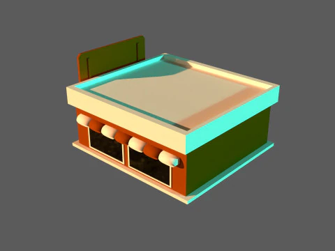 Caf&eacute; isom&eacute;trico Modelo 3D