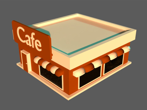 Isometric cafe Modelo 3D