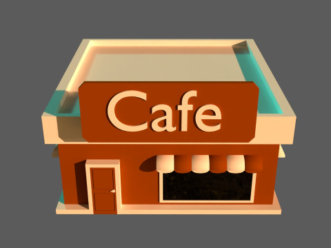 Isometric cafe Modelo 3D