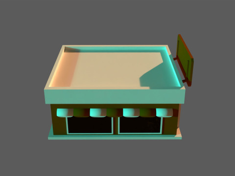 Isometric cafe Modelo 3D