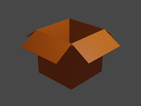 Cartoon box 3Dモデル