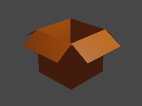 Cartoon box 3Dモデル