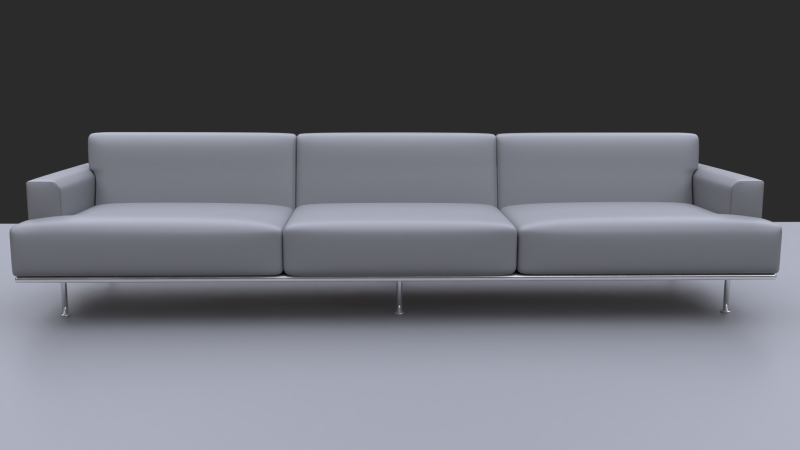 Long sofa 3D Model .c4d .max .obj .3ds .fbx .stl .blend