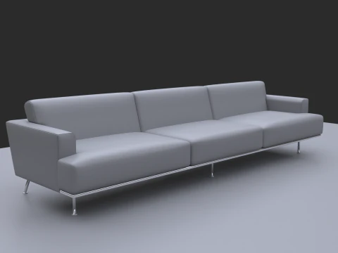 Long sofa 3D Model