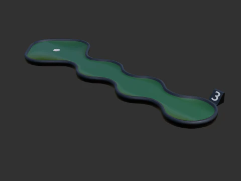 미니어처 골프장 1 3D 모델