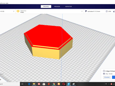 Hexagon paving block 3D Model