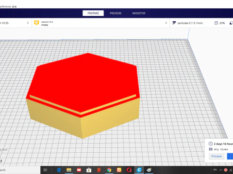 Hexagon paving block 3D Model