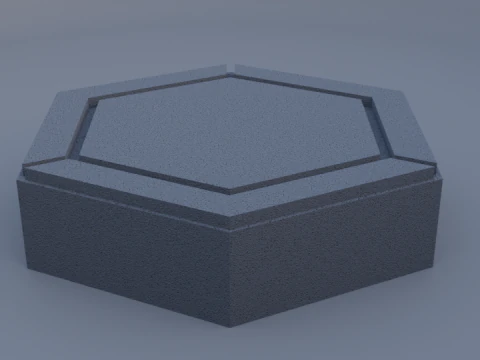 修正された六角舗装ブロック 3Dモデル