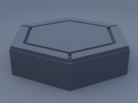 Hexagon paving block modified Modèle 3D