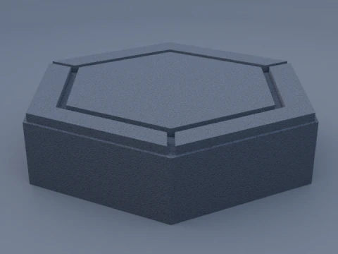 Hexagon paving block modified 3D Model