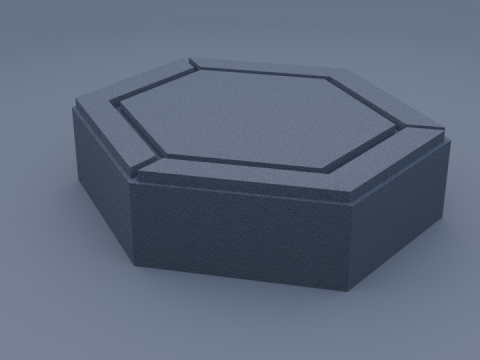 Hexagon paving block modified Modèle 3D