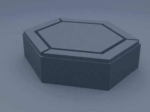 Hexagon paving block modified 3D Model