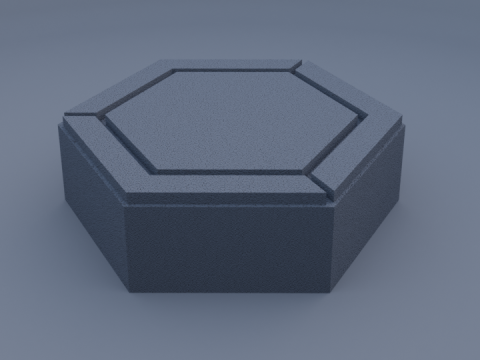 Hexagon paving block modified Modèle 3D