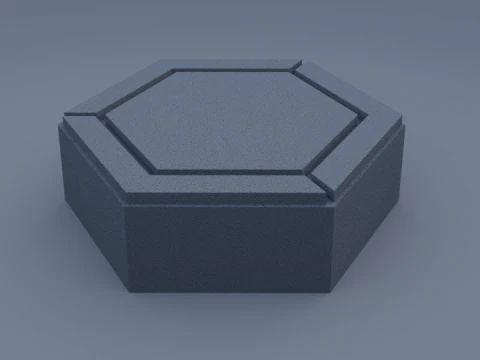 Hexagon paving block modified 3D Model