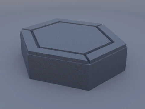 Hexagon paving block modified 3D Model