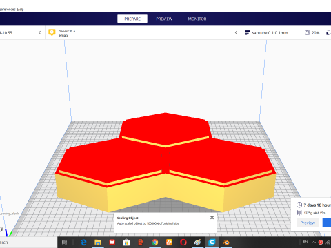 Triple hexagon paving block 3D Model