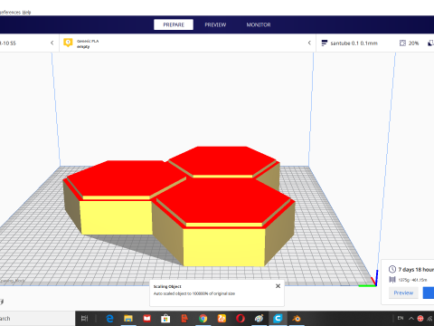 Triple hexagon paving block 3D Model
